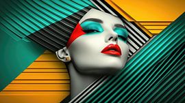 Futuristic harmony of lines by Klaus Tesching - Art-AI