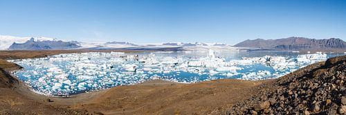 Panorama from Jökulsarlon in Iceland