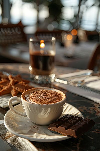 eine Tasse Kaffee oder Cappuccino von Egon Zitter