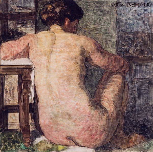 Alexander Rothaug, sitting nude from the back by Atelier Liesjes