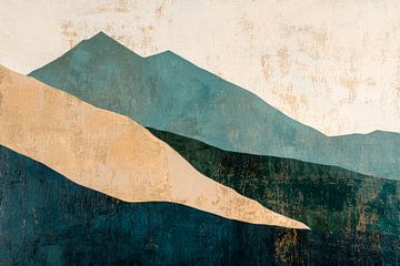 Minimalistisch berglandschap van Poster Art Shop