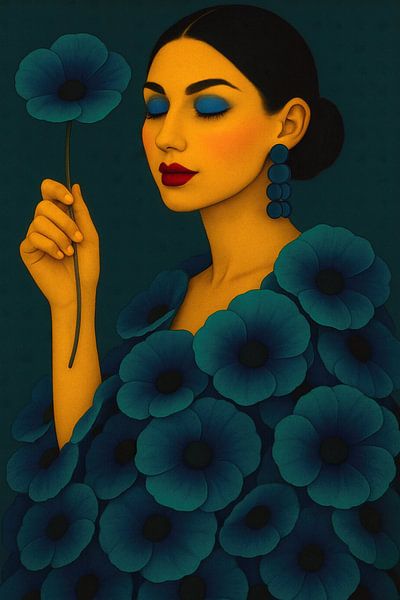 Er liebt mich... Ich behalte nur die Blume von Moonheart Artworks