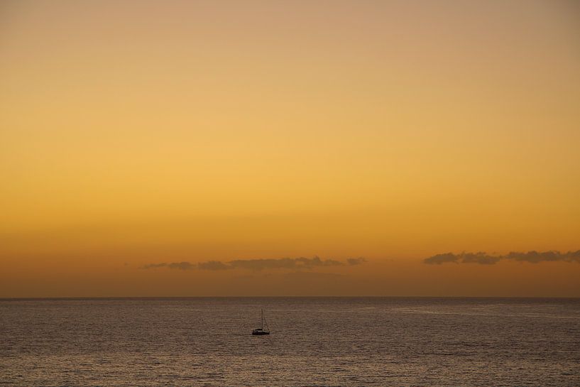 Sailing boat at sunset by LUNA Fotografie