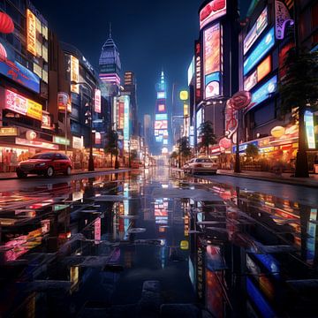 Osaka at night by TheXclusive Art