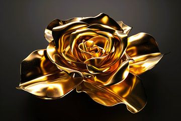 Prachtige Gouden Roos met Schitterende Glans van Art & Soul Creations