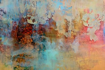 Abstrakte Malerei in Pastell – Farbenfrohe Eyecatcher-Kunst