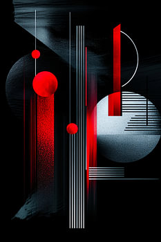 Design moderne abstrait rouge et blanc