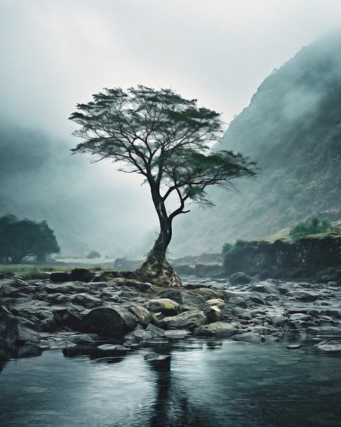 Mystiek in de bergen van fernlichtsicht