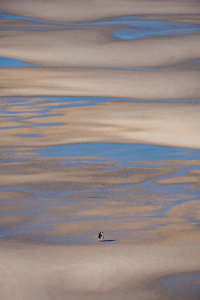 Ensemble sur une plage tranquille par Bart Wilmer