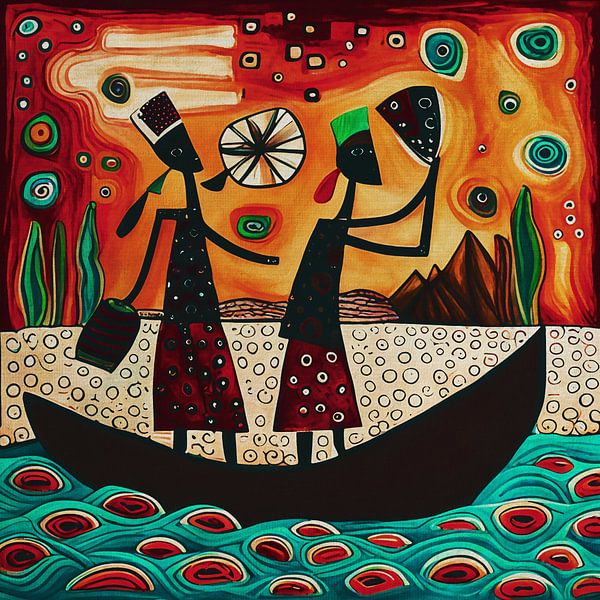 African fishermen at work by Jan Keteleer
