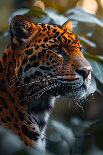 Majestueuze luipaard in natuurlijke habitat gevangen