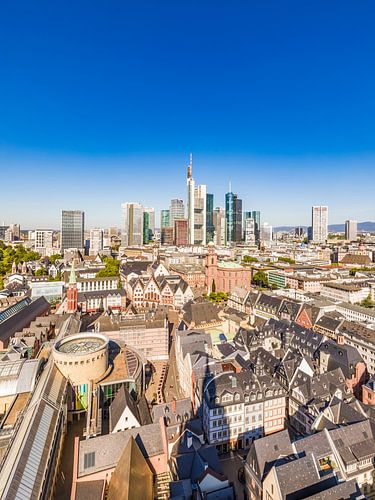 Dom-Römer-Areal en het bankdistrict in Frankfurt