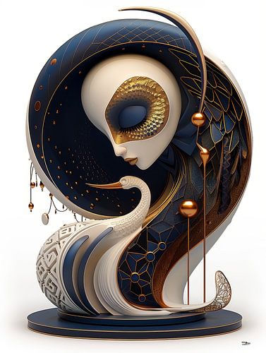 sculptuur uit dier en mens