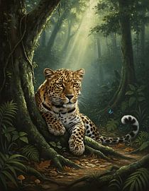 Leopardenbeobachtung aus den Schatten des Waldes von Regan Frederick