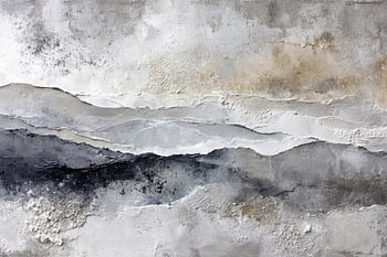 Abstrakte Landschaft in Grau und Beige