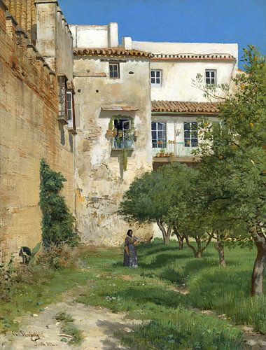 Christian Skredsvig,Vanuit Sevilla in Spanje, fruitboomlandschap