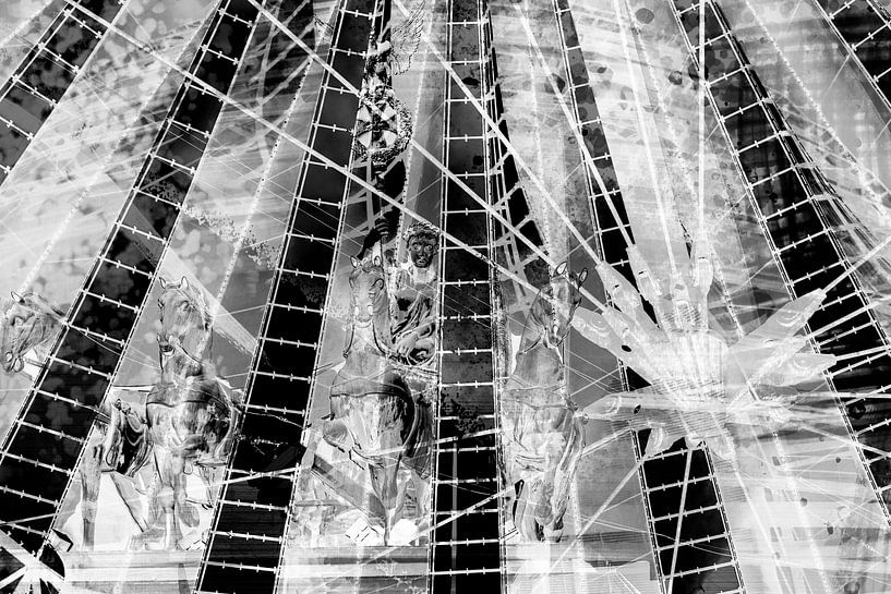 Sehenswürdigkeiten in Berlin - monochrome von BerbadenDigitalArt