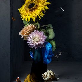 Nature morte de fleurs Jubilé royal sur Sander van Laar