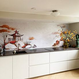 Customer photo: Japandi Art.  Serene Japanese ZEN garden by Studio Pieternel