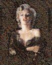 Marilyn Monroe als pinup in mozaïek van Atelier Liesjes thumbnail