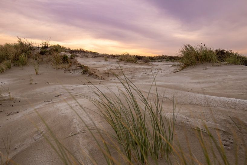 Sunrise on the beach of Kwade Hoek by Louise Poortvliet