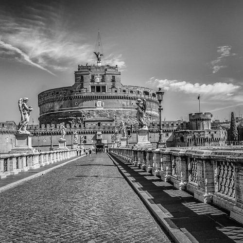 Italië in vierkant zwart wit, Rome