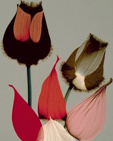 Abstract and colourful flowers by Studio Allee