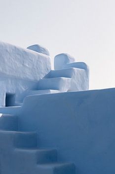 Minimalistisches blaues Gebäude in Griechenland | Fine Art Photo Print