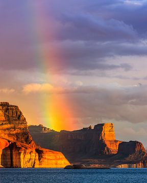 Rainbow over Lake Powell by Henk Meijer Photography