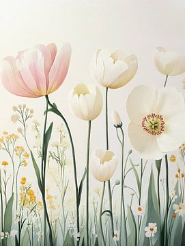 Tulpen Pastell | Blütengeflüster von Wunderbare Kunst
