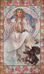 Portrait Of Josephine Crane-Bradley As Slavia (1908) von Alphonse Mucha