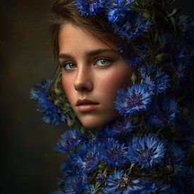 Flüstert in Kornblumenblau von Retrotimes