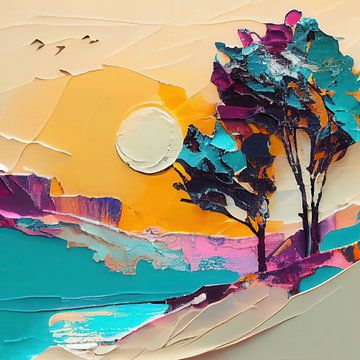Sunset in paradise van Bianca ter Riet