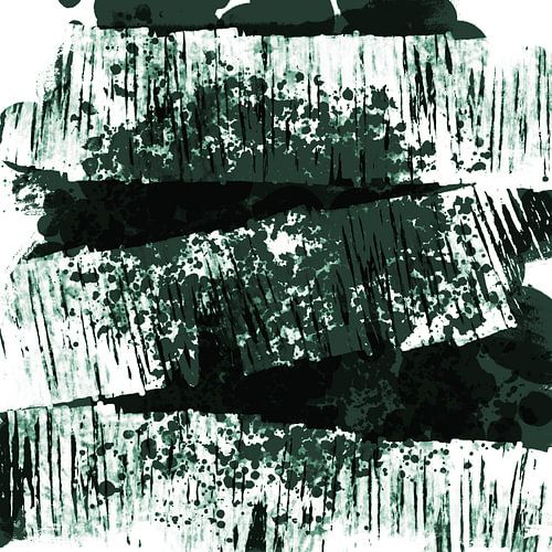 Moderne abstracte kunst. Vormen in groen nr. 5