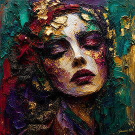 Teal en Midnight Nocturne – Uit de Emerald Nocturnes-collectie van Johannas Art Creations