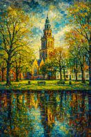 Spiegel van de Tijd – Martinitoren vanaf het Martinikerkhof