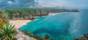 Das subtropische Küste von Cornwall, Großbritannien 