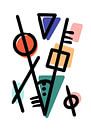 Bauhaus Vee with color planes and rough lines by Raymond Wijngaard thumbnail