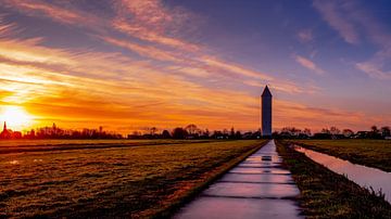 Watertoren Pietje Potlood aan het Meijepad Nieuwkoop van Dieta Kranenburg