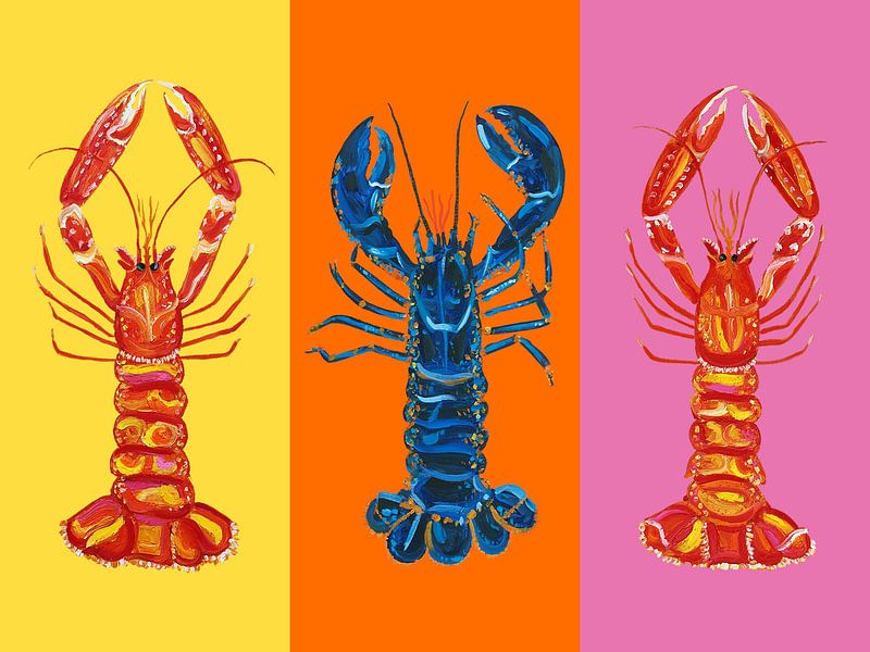 Hummer Langustinen Pop Art 3 von Alice Straker