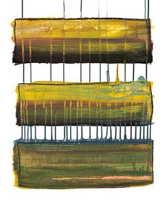 Paysages connectés (peinture acrylique, pastel à l'huile et sable de mer, 2020)