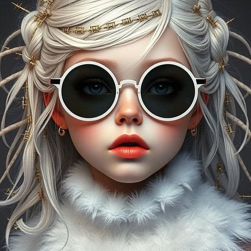 a portrait girl rock chic old master new style.