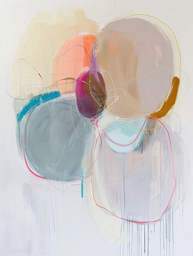 Abstract kleurrijk schilderij