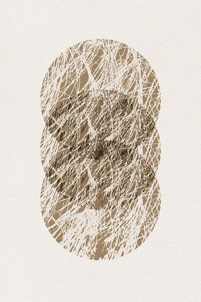 Ikigai. Abstract minimalist  zen art. Japandi style. Earth tints VI by Dina Dankers