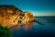 Cinque Terre bij zonsondergang van Damien Franscoise thumbnail