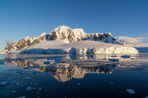 Spiegelingen in het kalme water van het Lemaire channel
