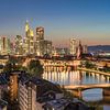 View over Frankfurt in the evening by Michael Valjak