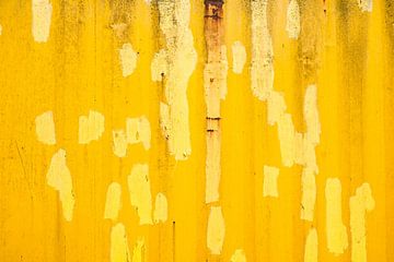 Abstract: surface of yellow container by Jack Tummers