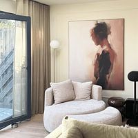 Kundenfoto: Abstraktes Porträt in Erdtönen von Carla Van Iersel, als ArtFrame