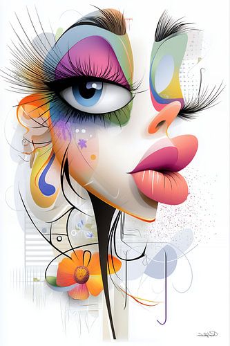 kunstachtige en grappige whimsical karikatuur